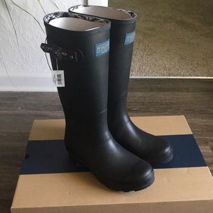 New Pendleton Tall Black Rubber Boots Size 7